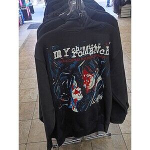 RARE MY CHEMICAL ROMANCE THREE CHEERS FOR SWEET REVENGE AOP HOODIE ROCK MEDIUM